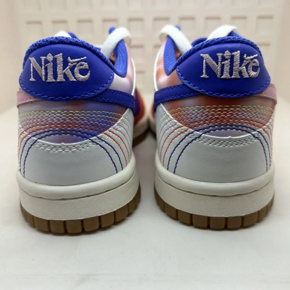 Nike Dunk Low SE Shoes Youth Size 4.5Y Safety Orange Soft Pink Gum GS FN0600-801
